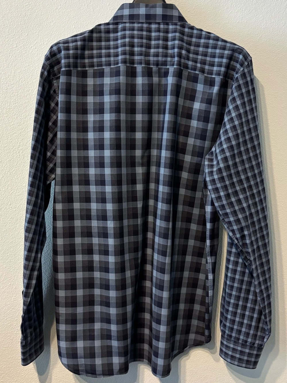 Burberry London Men's Blue/Gray Check Button-Down Shirt Size XL - Picture 2 of 6